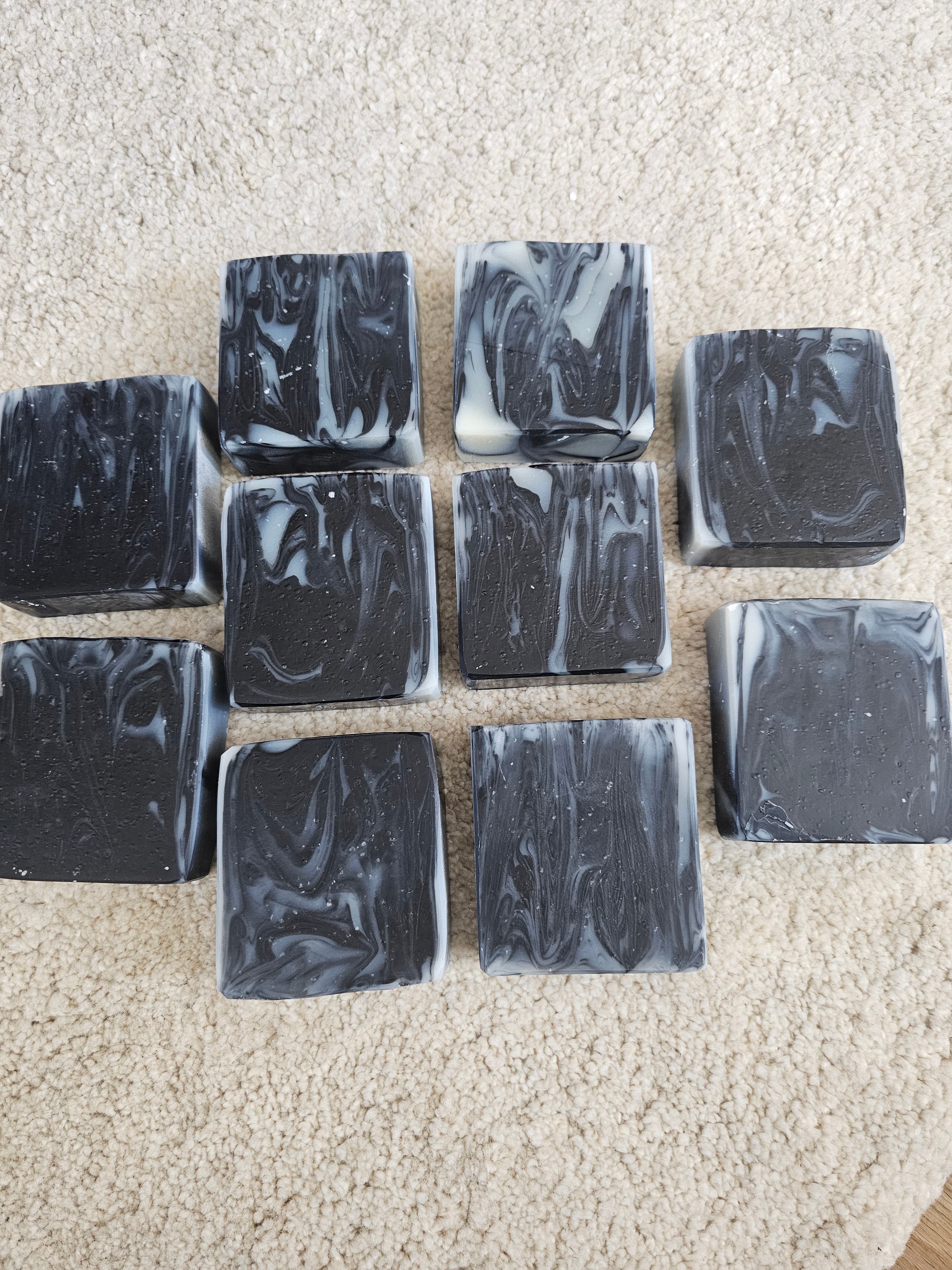 10 pcs unscented charcoal soap