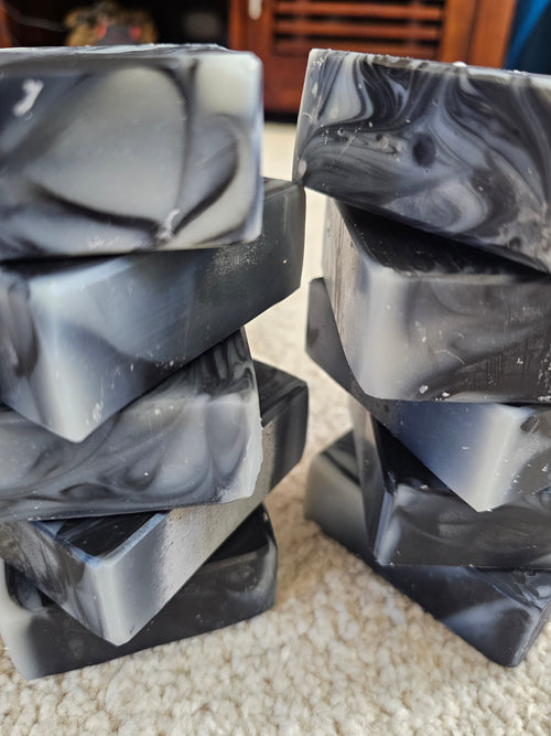 10 pcs unscented charcoal soap