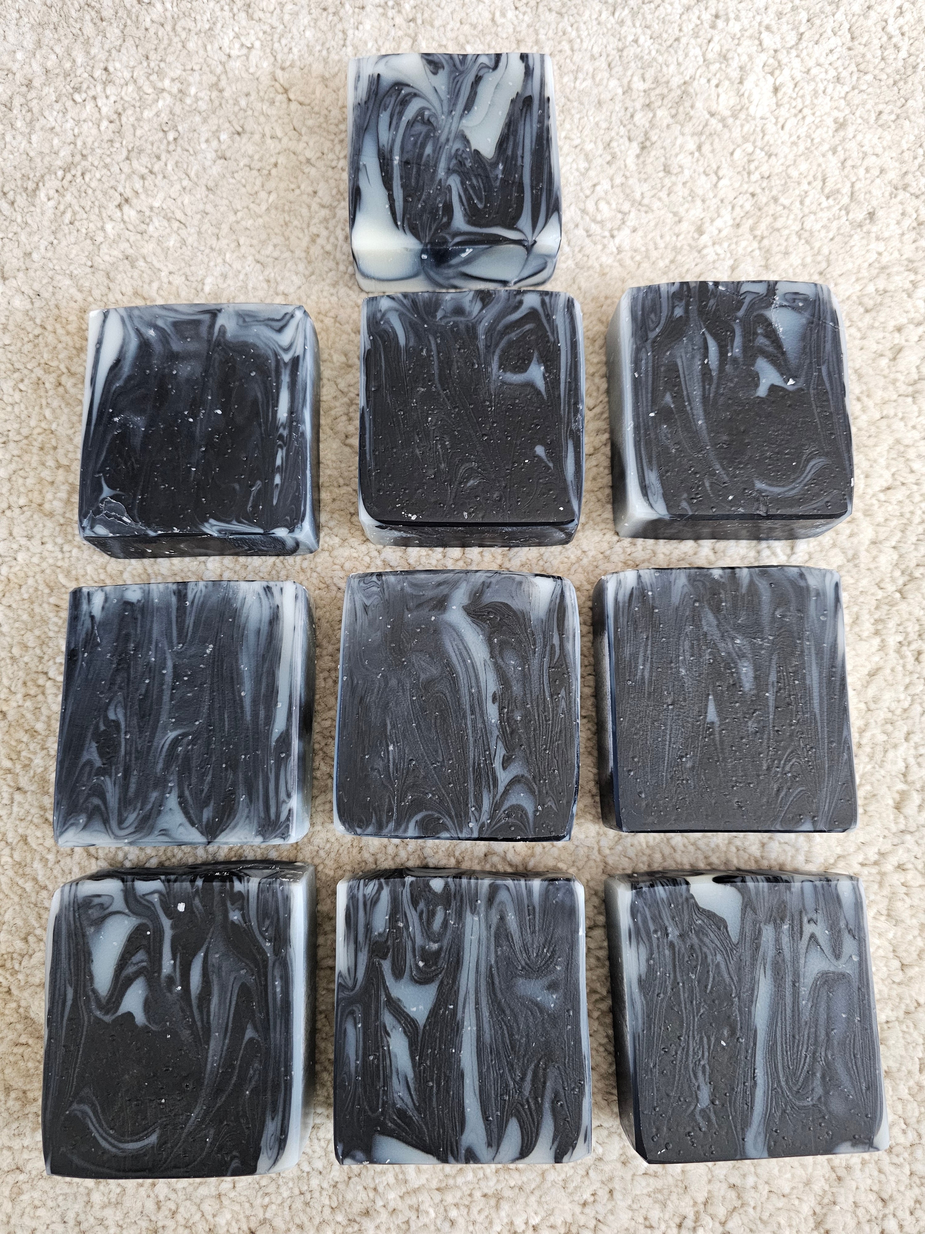 10 pcs unscented charcoal soap
